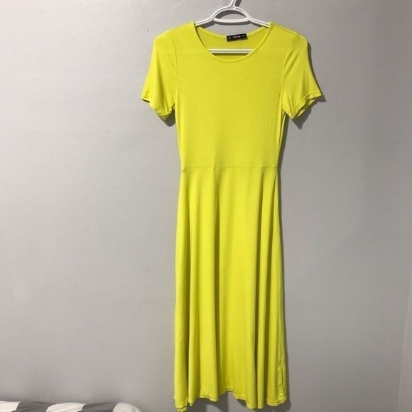 Shein Women's Yellow Rayon Short Sleeve Dress - Picture 1 of 4